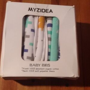 Brand New, MYZIDEA Baby, Set of 8 Natural, Organic Cotton Bandana Drool Bibs